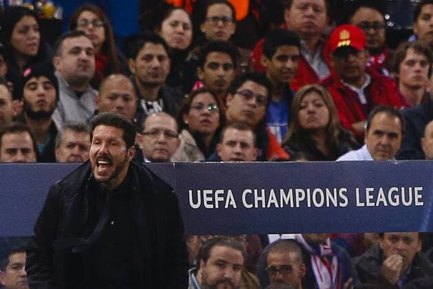 13.04.2016. Madrid, Spain. Diego Pablo Simeone Coach of Atletico de Madrid UCL Champions League between Atletico de Madrid and FC Barcelona Barca at the Vicente Calderon stadium in Madrid, S.pain, April 13, 2016 . xEnriquexdexlaxFuentex  ActionPlus11727737