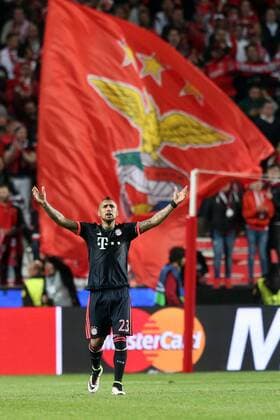 Lissabon Arturo Vidal (FC Bayern Meunchen) nach dem 2:2, Benfica Lissabon vs. FC Bayern Muenchen, Fussball, Champions League Viertelfinale, 13.04.2016, Copyright: Langer Eibner-Pressefoto EP_HLR
