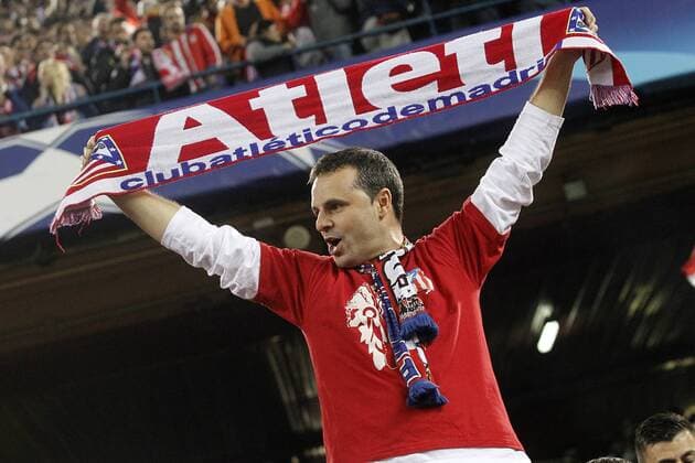 Atletico de Madrid s supporter during Champions League 2015 2016 Quarter-Finals 2nd leg match. April 13,2016.  (20160413248)