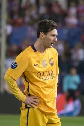 April 14, 2016 - Madrid, Madrid, Spain - Messi Club Atletico de Madrid v FC Barcelona Barca - UEFA Champions League Quarter Final: Second Leg  - ZUMAn230