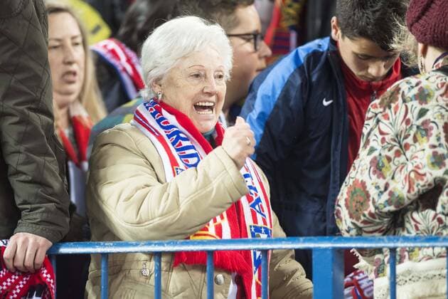 Atletico de Madrid s supporters celebrating the victory during Champions League 2015 2016 Quarter-Finals 2nd leg match. April 13, 2016.  (20160413118)