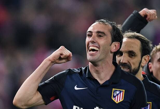 Bilder des Tages - SPORT FUSSBALL CHAMPIONS LEAGUE SAISON 2015 2016 VIERTELFINAL RUECKSPIEL Atletico Madrid - FC Barcelona Barca 13.04.2016 Schlussjubel Atletico Madrid; Diego Godin 