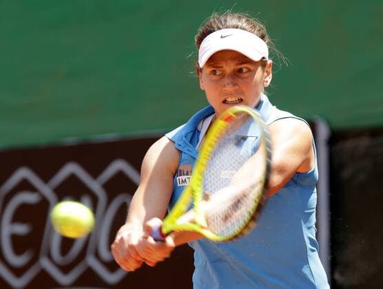 TENNIS - ITF, Fed Cup CAIRO,EGYPT,14.APR.16 - TENNIS - ITF, Fed Cup, Europe Africa Zone II, Group 1. Image shows Stephanie Vogt (LIE). GEPAxpictures xWalterxLuger