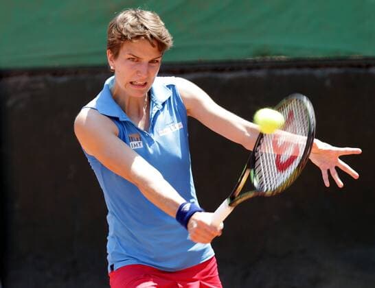 TENNIS - ITF, Fed Cup CAIRO,EGYPT,14.APR.16 - TENNIS - ITF, Fed Cup, Europe Africa Zone II, Group 1. Image shows Kathinka von Deichmann (LIE). GEPAxpictures xWalterxLuger