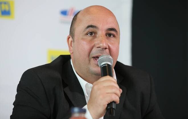 Golf, Lyoness Open, Pressekonferenz in Wien GOLF - Lyoness Open 2016 VIENNA,AUSTRIA,14.APR.16 - GOLF - PGA Golf Herren European Tour, Lyoness Open, Diamond Country Club, press conference PK Pressekonferenz Image shows CEO Ali Al-Khaffaf (Golf Open Event GmbH). GEPAxpictures xMarioxKneisl