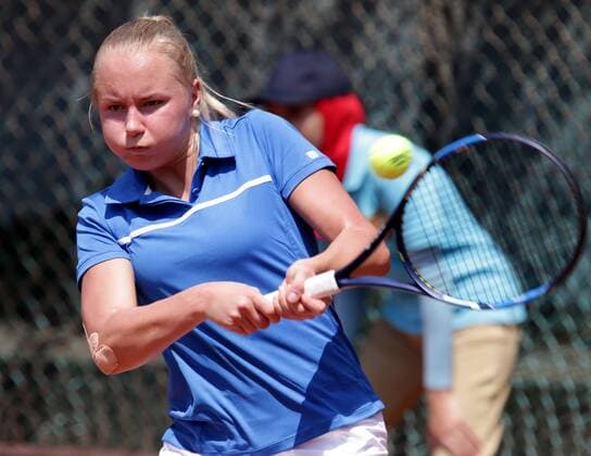 TENNIS - ITF, Fed Cup CAIRO,EGYPT,14.APR.16 - TENNIS - ITF, Fed Cup, Europe Africa Zone II, Group 1. Image shows Monica Malinen (FIN). GEPAxpictures xWalterxLuger