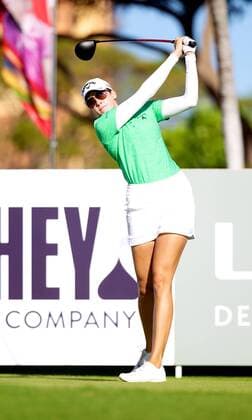 April 14, 2016 - Kim Kaufman hits her drive on the 1st hole during the second round of the Lotte Championship presented by Hershey at Ko Olina Golf Club in Kapolei, HI LPGA Golf Damen Golf 2016: Lotte Championship APR 14 - ZUMAc04_