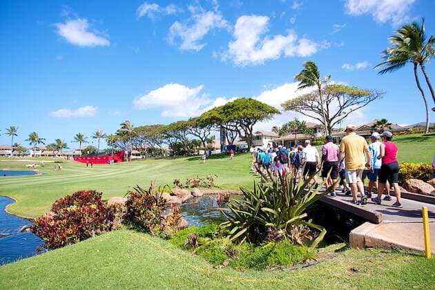 April 14, 2016 - The crowd following the golfers during the second round of the Lotte Championship presented by Hershey at Ko Olina Golf Club in Kapolei, HI LPGA Golf Damen Golf 2016: Lotte Championship APR 14 - ZUMAc04_