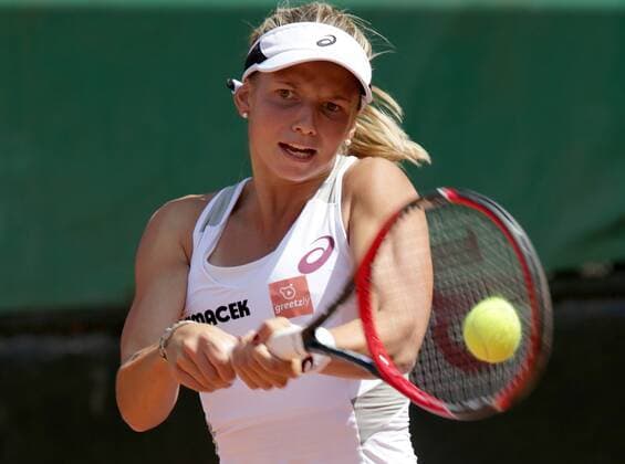 TENNIS - ITF, Fed Cup CAIRO,EGYPT,15.APR.16 - TENNIS - ITF, Fed Cup, Europe Africa Zone II, Group 1. Image shows Barbara Haas (AUT). GEPAxpictures xWalterxLuger