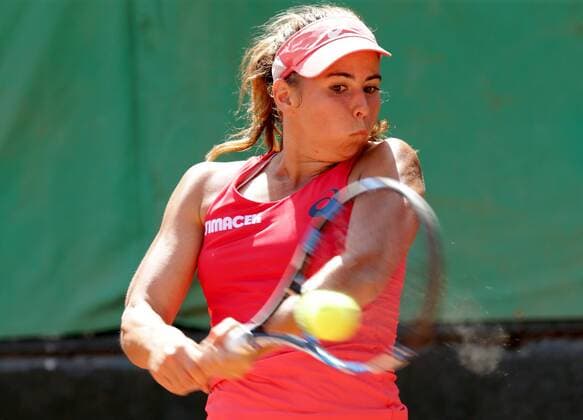 TENNIS - ITF, Fed Cup CAIRO,EGYPT,15.APR.16 - TENNIS - ITF, Fed Cup, Europe Africa Zone II, Group 1. Image shows Julia Grabher (AUT). GEPAxpictures xWalterxLuger