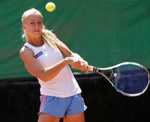 TENNIS - ITF, Fed Cup CAIRO,EGYPT,15.APR.16 - TENNIS - ITF, Fed Cup, Europe Africa Zone II, Group 1. Image shows Ema Burgic Bucko (BIH). GEPAxpictures xWalterxLuger