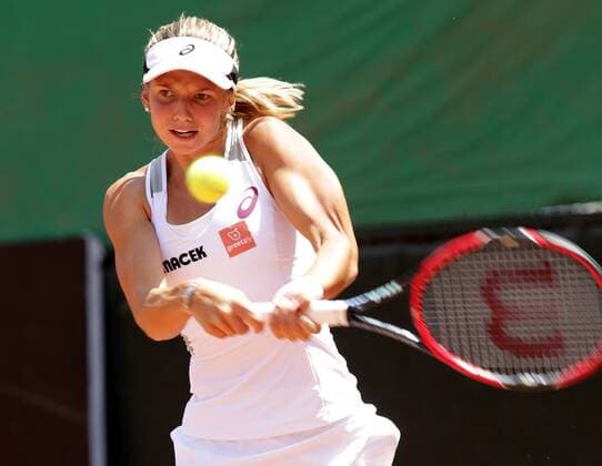 TENNIS - ITF, Fed Cup CAIRO,EGYPT,15.APR.16 - TENNIS - ITF, Fed Cup, Europe Africa Zone II, Group 1. Image shows Barbara Haas (AUT). GEPAxpictures xWalterxLuger