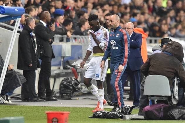 Maxwel Cornet (lyon) rentre aux vestiaires FOOTBALL : Lyon vs Nice - Ligue 1 - 15 04 2016 FredericChambert 