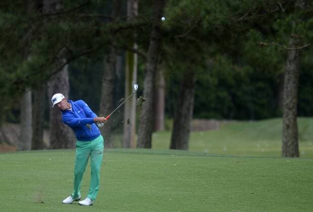 April 15, 2016 - USA - Billy Horschel hits his ball on the fairway of the 9th hole during the second round of the RBC Heritage Presented by Boeing on Friday, April 15, 2016 at Harbour Town Golf Links in Sea Pines on Hilton Head Island, S.C. RBC Heritage golf - ZUMAm67_
