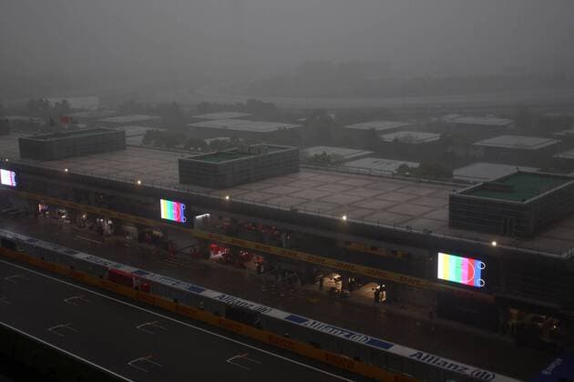 Chinese Grand Prix, Shanghai 14 - 17 April 2016 16.04.2016 - Torrential rain storm in the circuit. 