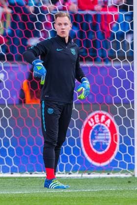 Mittwoch 13.04.2016, Champions League - Viertelfinale, Rueckspiel in Madrid, Saison 2015 2016, Atletico Madrid - FC Barcelona Barca 2:1, Torwart Marc-Andre ter Stegen (Barcelona 1) DeFodi507