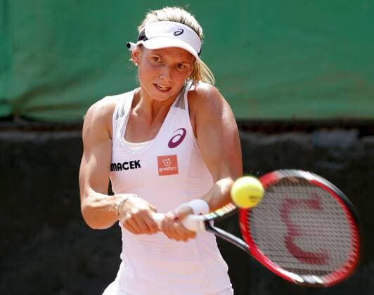 TENNIS - ITF, Fed Cup CAIRO,EGYPT,16.APR.16 - TENNIS - ITF, Fed Cup, Europe Africa Zone II, Group 1. Image shows Barbara Haas (AUT). GEPAxpictures xWalterxLuger