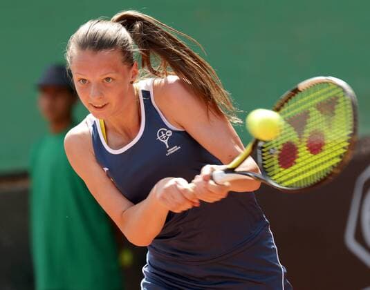 TENNIS - ITF, Fed Cup CAIRO,EGYPT,16.APR.16 - TENNIS - ITF, Fed Cup, Europe Africa Zone II, Group 1. Image shows Gerda Zykute (LTU). GEPAxpictures xWalterxLuger