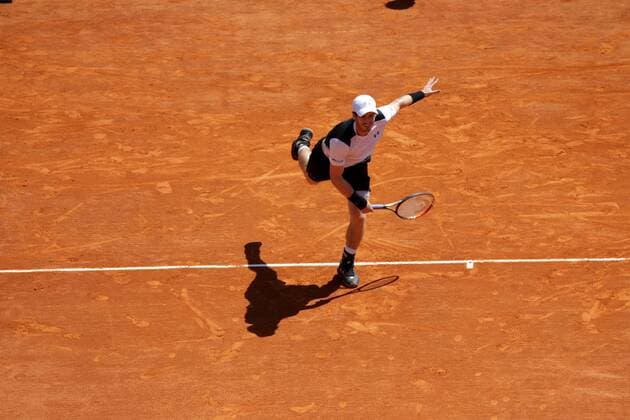 16.04.2016: Rolex Monte Carlo Masters Tennis: Andy Murray in action against Rafael Nadal: Monte Carlo Masters semi-finale at the Monte-Carlo Country Club. 16.04.2016: Rolex Monte Carlo Masters Tennis 