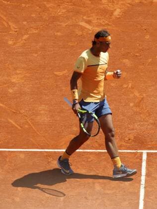 16.04.2016: Rolex Monte Carlo Masters Tennis: Rafael Nadal in action against Andy Murray: Monte Carlo Masters semi-finale at the Monte-Carlo Country Club. 16.04.2016: Rolex Monte Carlo Masters Tennis 