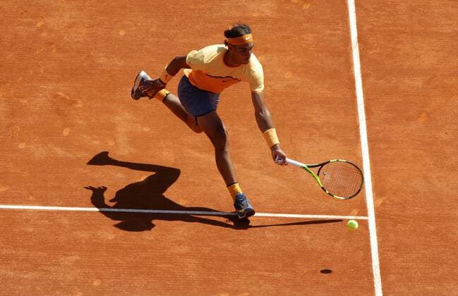 16.04.2016. Monte Carlo, Monaco. Rolex Monte Carlo Masters Tennis. Rafael Nadal beats Andy Murray in 3 sets in Monte Carlo Masters semi-finale at the Monte-Carlo Country Club. xMichaelxCullenx  ActionPlus11728544