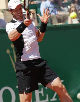 16.04.2016. Monte Carlo, Monaco. Rolex Monte Carlo Masters Tennis. Andy Murray in action against Rafael Nadal as he loses in 3 sets in the Monte Carlo Masters semi-finale at the Monte-Carlo Country Club. xMICHAELxCULLENxINFO@IRISHIMAGES.x  ActionPlus11728545