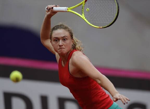 Fed Cup Moscow. RUS-BLR. Match 1 Alexandra Sasnovich(BLR)