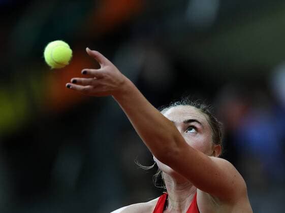 Fed Cup Moscow. RUS-BLR. Match 1 Alexandra Sasnovich(BLR)