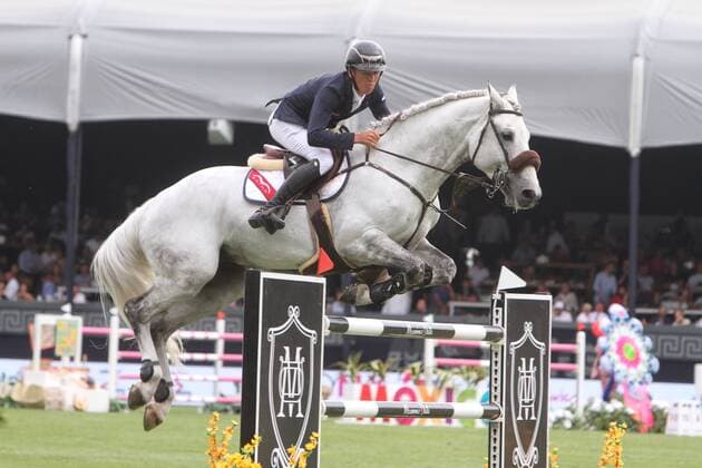 Irish rider Roger Allen Bertram competes at Global Championship Tour s Mexico City Grand Prix in Mexico City, Mexico, 16 April 2016. EFE Sashenka Gutierrez Global Championship Tour s Grand Prix !ACHTUNG: NUR REDAKTIONELLE NUTZUNG!  20160417-635964837691533084
