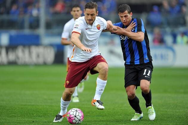 Fußball, Atalanta Bergamo - AS Rom Football - soccer: Serie A, Atalanta Bergamo - AS Rom, Francesco Totti, Remo Freuler xHOCHxZWEIx xItalyxPhotoxPressx 