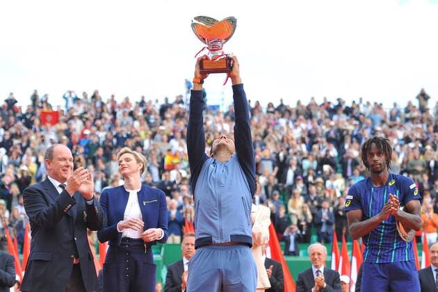 Rafael Nadal (Esp) defeats Gael Monfils (fra) TENNIS : Monte Carlo Rolex Masters 2016 - 17 04 2016 TennisMagazine Panoramic 