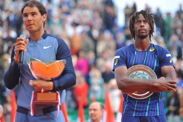 Rafael Nadal (Esp) defeats Gael Monfils (fra) TENNIS : Monte Carlo Rolex Masters 2016 - 17 04 2016 TennisMagazine Panoramic 