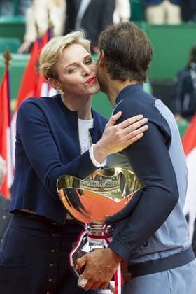 206798 Olivier Anrigo Starface 2016-04-17 MONACO Monaco Tennis Rolex Master 1000 Monte Carlo. Finale Monfils Nadal. Nadal, Rafael; Wittstock, Charlene (Princesse de Monaco)  Copyright: xOlivierxAnrigox 70501680st