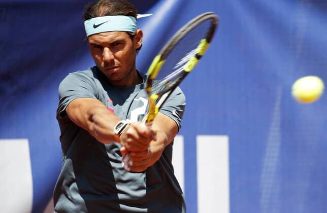 BARCELONA -april 18- SPAIN: Rafa Nadal training during the Open Banc Sabadell, 64 Trophy Conde de Godo, played on the RCT Barcelona1899, on april 18, 2016. Photo: Joan Valls Urbanandsport Cordon Press  xJoanxValls Urbanandsportx xBARCELONA-OPEN-BANC-SABADELL-TENNISx