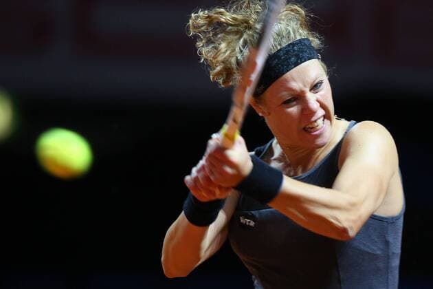 Bilder des Tages - SPORT Stuttgart Laura Siegemund (GER), Porsche Tennis Grand Prix 2016, Damen Tennis,18.04.2016, Copyright: Langer Eibner-Pressefoto EP_HLR