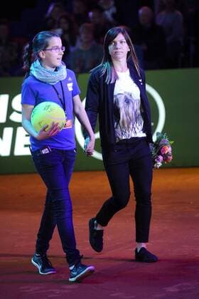 Tennis-Spielerin Simona Halep anläßlich des WTA Tennis Damen Porsche Tennis Grand Prix am 18.04.2016 in der Porsche-Arena Stuttgart.
