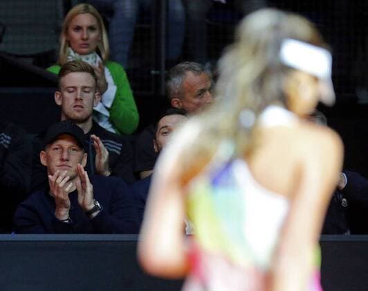Porsche Tennis Grand Prix 2016 Deutschland, Stuttgart, 19.04.2016, Tennis, Porsche Tennis Grand Prix 2016, Stuttgart: v.l. Bastian Schweinsteiger, Ana Ivanovic (SRB).