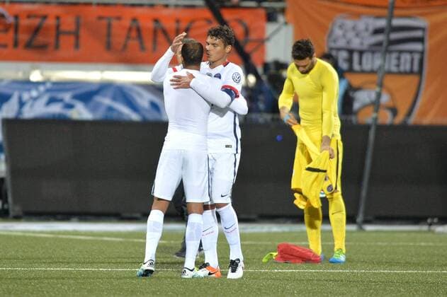 THIAGO SILVA (psg) - Jubel FOOTBALL : Lorient vs Paris SG - Coupe de France - 19 04 2016 AnthonyBIBARD FEP 