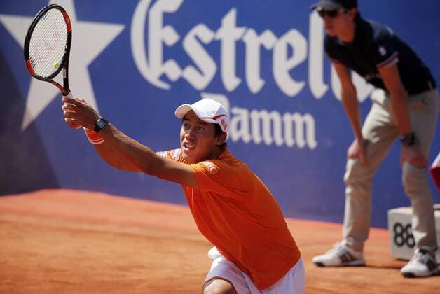 BARCELONA -april 20- SPAIN: Kei Nishikori during the match against Thiemo De Bakker, corresponding to the third round of the Open Banc Sabadell, 64 Trophy Conde de Godo, played on the RCT Barcelona1899, on april 20, 2016. Photo: Joan Valls Urbanandsport Cordon Press  xJoanxValls Urbanandsportx xBARCELONA-OPEN-BANC-SABADELL-TENNISx