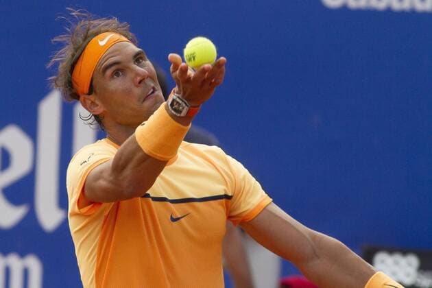 April 20, 2016 - Barcelona, Catalonia, Spain - Barcelona, Catalonia, Spain. April 20. Rafa Nadal in action during his firts match against Marcel Granollers (6-3, 6-2) in his firts match in the 64th Open Barcelona ATP Tennis Herren in Barcelona on April 20, 2016. Barcelona Open Banc Sabadell - Day 3  - ZUMAn230