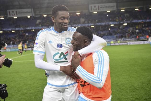 Jubel Marseille DIABY Abou (OM) FOOTBALL : FC Sochaux vs OM - 1 2 finale coupe de France - 20 04 2016 JBAutissierx 