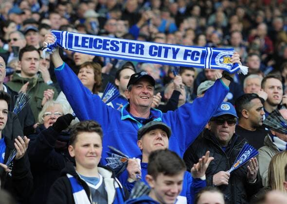 Football - 2015 2016 Premier League - Leicester City vs. West Ham United Leicester city fan at the King Power Stadium COLORSPORT ANDREW COWIE 
