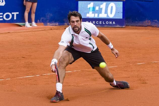 BARCELONA - April 21- SPAIN: Jeremy Chardy (FRA) during the match between Jeremy Chardy (FRA) v Kei Nishikori (JPN) of the Open Banc Sabadell, 64 Trophy Conde de Godo, played on the RCT Barcelona 1899, on april 21, 2016. Photo: Mikel Trigueros Urbanandsport Cordon Press ---------------------------------- BARCELONA - Abril, 21 - ESPANA: Jeremy Chardy (FRA) durante el partido entre Jeremy Chardy (FRA) v Kei Nishikori (JPN)de la edicion 64 del Barcelona Open Banc Sabadell Trofeo Conde Godo, celebrada en el RCT Barcelona 1899, el 21 de Abril de 2016. Foto: Mikel Trigueros Urbanandsport Cordon Press  xMikelxTriguerosx xBARCELONA-OPEN-BANC-SABADELLx64-TROFEO-CONDE-GODOx