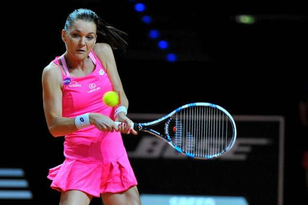 Agnieszka RADWANSKA (POL). Deutschland, Stuttgart: Tennis, Porsche Tennis Grand Prix, Achtelfinale am 21.04.2016, Porsche-Arena.