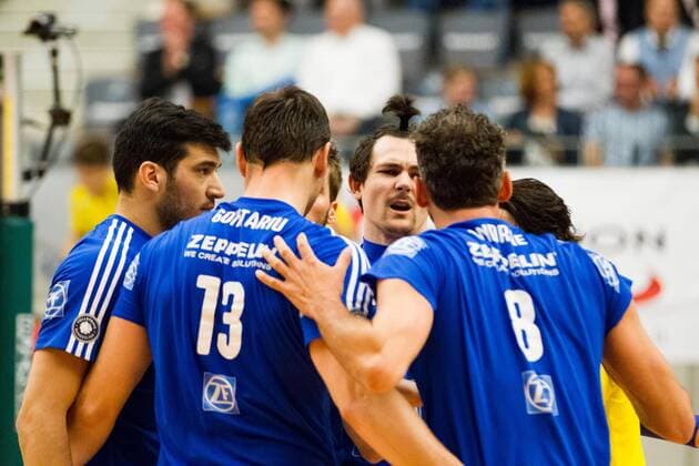 Friedrichshafen Baptiste Geiler ( 14, Friedrichshafen) unzufrieden; 1. Volleyball Bundesliga Maenner Play-Off Halbfinale Spiel 3, , , 20160421; Partie: VfB Friedrichshafen vs United Volleys Rhein Main (Frankfurt); Copyright: Wuechner Eibner-Pressefoto EP_NWR