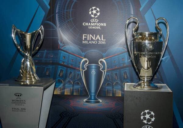 Fußball, Champions League Pokal wird in Mailand präsentiert Football - soccer: UEFA Champions League, women s champions league, Champions League xHOCHxZWEIx xItalyxPhotoxPressx 