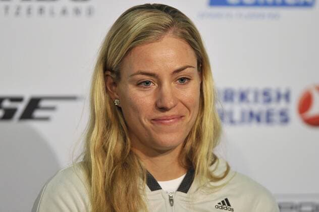 Angelique KERBER (GER) ,Einzelbild, angeschnittenes Einzelmotiv, Portraet,Portrait,Porträt. Tennis Porsche Tennis Grand Prix 2016,am 22.04.2016. Porsche Arena in Stuttgart.
