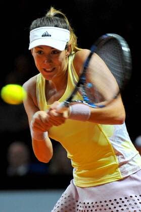 Garbine MUGURUZA (ESP). Deutschland, Stuttgart: Tennis, Porsche Tennis Grand Prix, Viertelfinale am 22.04.2016, Porsche-Arena.