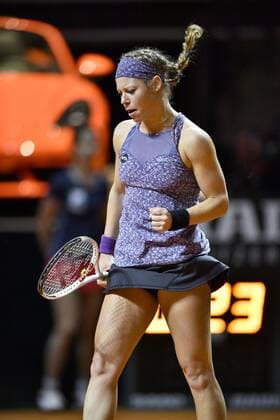 Laura Siegemund (GER) Jubel jubelt über gewonnenen Punkt Tennis Damen 22.04.2016 Porsche Tennis Grand Prix GP Stuttgart 2016 Porsche-Arena 16.04.-24.04.2016 Porsche Tennis Grand Prix Stuttgart 2016
