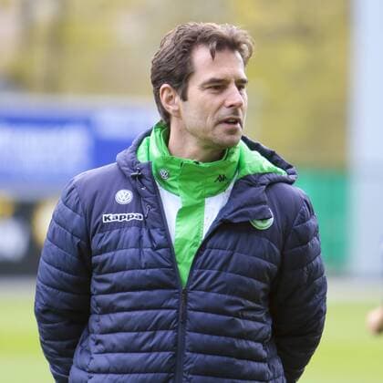 Fußball, UWCL, Abschlusstraining VfL Wolfsburg; Cheftrainer Ralf Kellermann (Wolfsburg) Portrait, Porträt, Einzelbild. xtgx